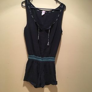 Free People black XS romper